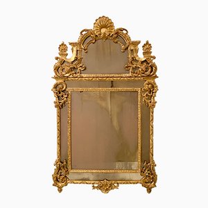 Large 18th-Century Neoclassical German Carved and Gilded Mirror, 1770