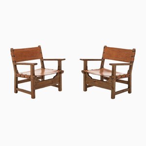 Spanish Brutalist Easy Chairs, Set of 2