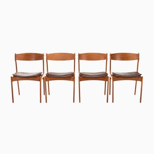 Vintage Dining Chairs by Erik Buch for Oddense Maskinsnedkeri/O.D. Møbler, Set of 4