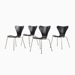 Moderne dänische Vintage Series 7 Stühle von Arne Jacobsen für Fritz Hansen, 1950er, 4er Set