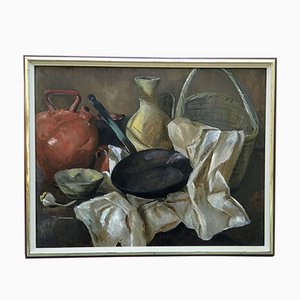 Yvonne Moser, Nature Morte, Pays-Bas, Huile sur Toile, Encadrée