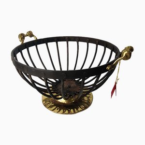 Fruter Center in Wrought Iron and Brass by David Marshall, 1980s