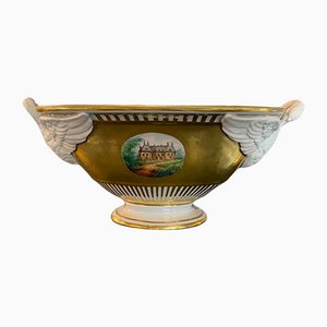 Empire Style Golden Porcelain Jardiniere, Dresden, 1800s