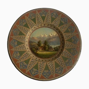 Swiss Plate by Louis Ritschard for Thoune, 1890s
