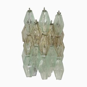 Poliedri Lampe aus geblasenem Murano Glas & Metall von Carlo Scarpa für Venini, Italien, 1970er