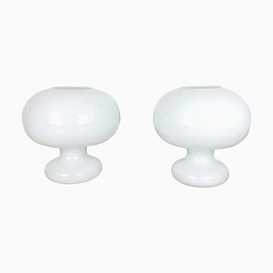 Deutsche Mushroom Tischlampe aus Glas von Cosack Lights, 1970er, 2er Set