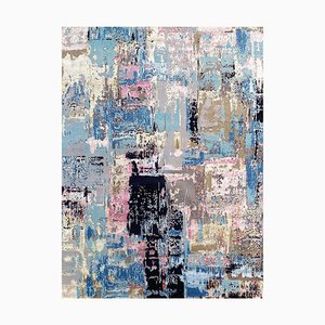 Modern Abstract Style Knotted Rug