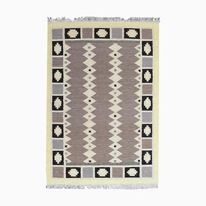 Scandinavian Style Handwoven Flat Kilim Rug