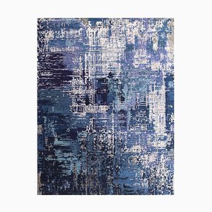 Modern Hand Knotted Abstract Style Rug