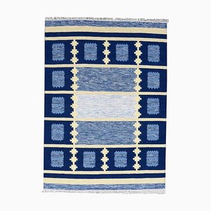 Scandinavian Style Handwoven Flat Kilim Rug