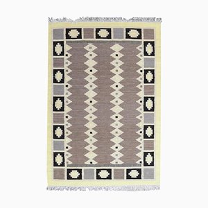 Scandinavian Style Handwoven Flat Kilim Rug