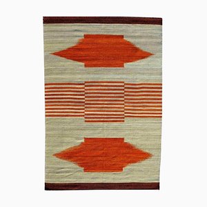 Alfombra Kilim estilo tribal tejida a mano