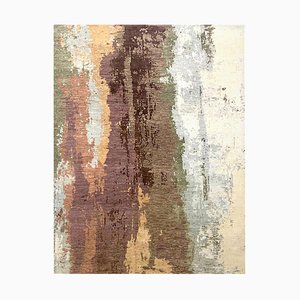 Modern Hand Knotted Abstract Style Rug