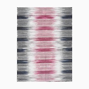 Alfombra Kilim estilo Ikat de algodón tejido a mano