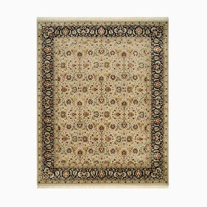 Indian Middle Eastern Style Silk and Wool Rug
