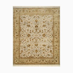 Indischer Teppich aus Seide & Wolle im orientalischen Stil