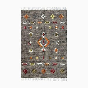 Handgewebter Tribal Kelim Teppich im marokkanischen Stil