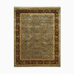 Indian Middle Eastern Style Silk and Wool Rug