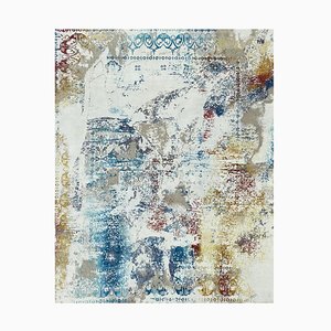 Modern Hand Knotted Abstract Style Rug