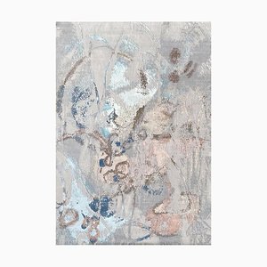 Modern Hand Knotted Abstract Style Rug