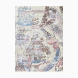 Modern Hand Knotted Abstract Style Rug