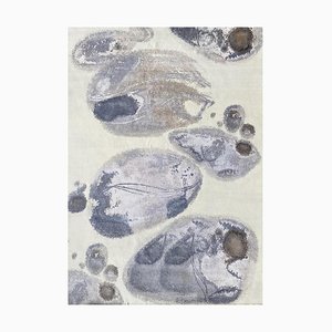 Modern Hand Knotted Abstract Style Rug