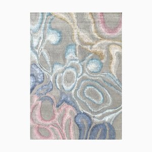 Modern Hand Knotted Abstract Style Rug