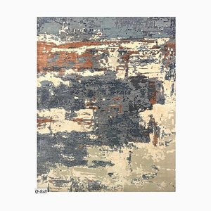 Modern Hand Knotted Abstract Style Rug