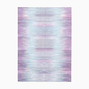 Tappeto Kilim in stile Ikat intrecciato a mano