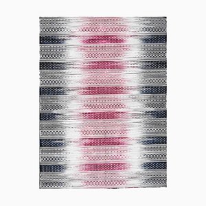 Alfombra Kilim estilo Ikat de algodón tejido a mano