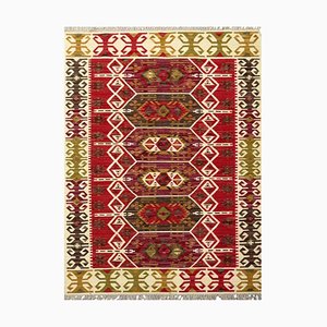 Tappeto Kilim in stile anatolico intrecciato a mano