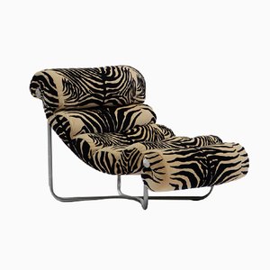 Glasgow Steel and Fabric Lounge Chair by Georges van Rijck, 1960s