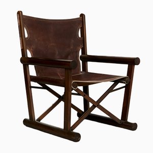 Vintage PL 22 Folding Chair & Ottoman by Carlo Hauner & Martin Eisler for Oca, Set of 2