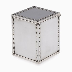 19th Century Indian Solid Silver Tea Chest Shaped Caddy for Hamilton & Co, 1860