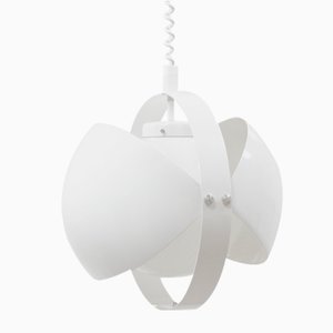 White Eclipse Pull-Down Pendant from Dijkstra Lampen, 1970s