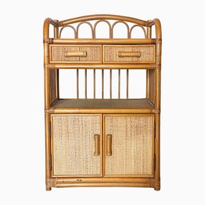 Wicker and Bamboo Cabinet, 1980s