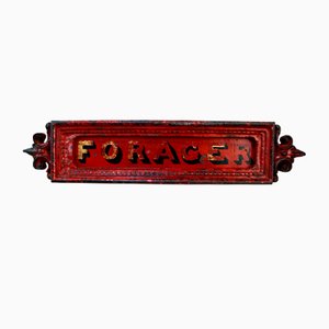 Victorian Horse Stable Name Plate in Cast Iron