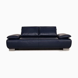Volare Blue Leather Sofa from Koinor