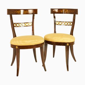 Set of Louis XVI Early Classicist Klismos Chairs, Italy, Late 18th Century