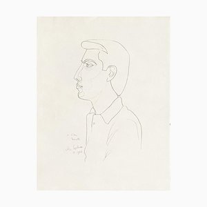 Jean Cocteau, A l'ami Moretti, 1970, Lithograph on Arches Paper