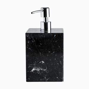 Dispensador de jabón cuadrado de mármol negro