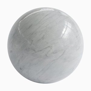 Large Paperweight with Sphere Shape in Grey Marble
