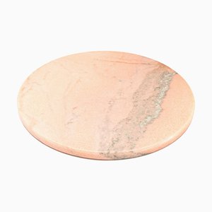 Runde Käseplatte aus rosa Marmor