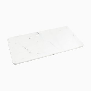 Canapè or Cheese Plate in White Carrara Polished Marble