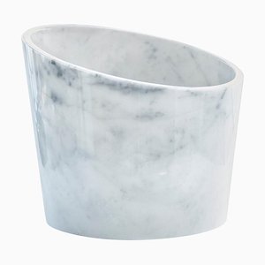 Large White Marble Glacette