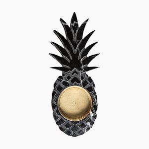 Petit Cendrier en Marbre Noir en Forme d'Ananas