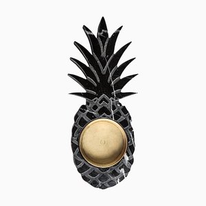 Small Black Marble Ashtray with Pineapple Shape