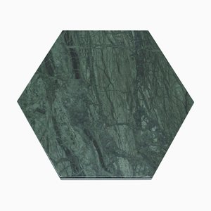 Hexagonal Green Marble Plate with Cork