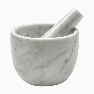 Small White Marble Mortar and Pestle from Fiammetta V