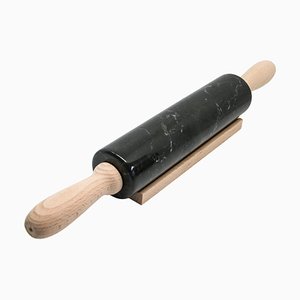 Black Marquina Marble Rolling Pin